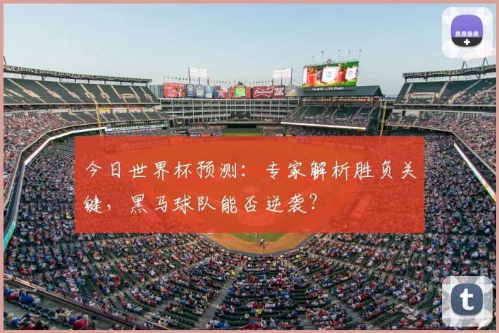 今日世界杯预测：专家解析胜负关键，黑马球队能否逆袭？